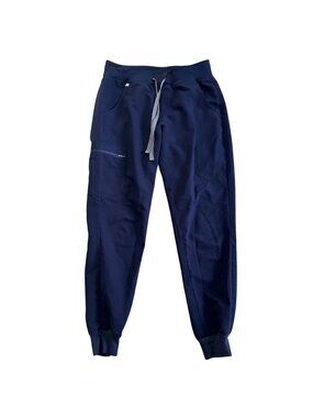 Figs Women's Sz S Technical Collection Navy Jogger Scrub Pants With Pockets